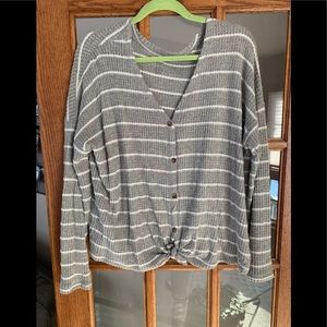 American eagle striped tie sweater.